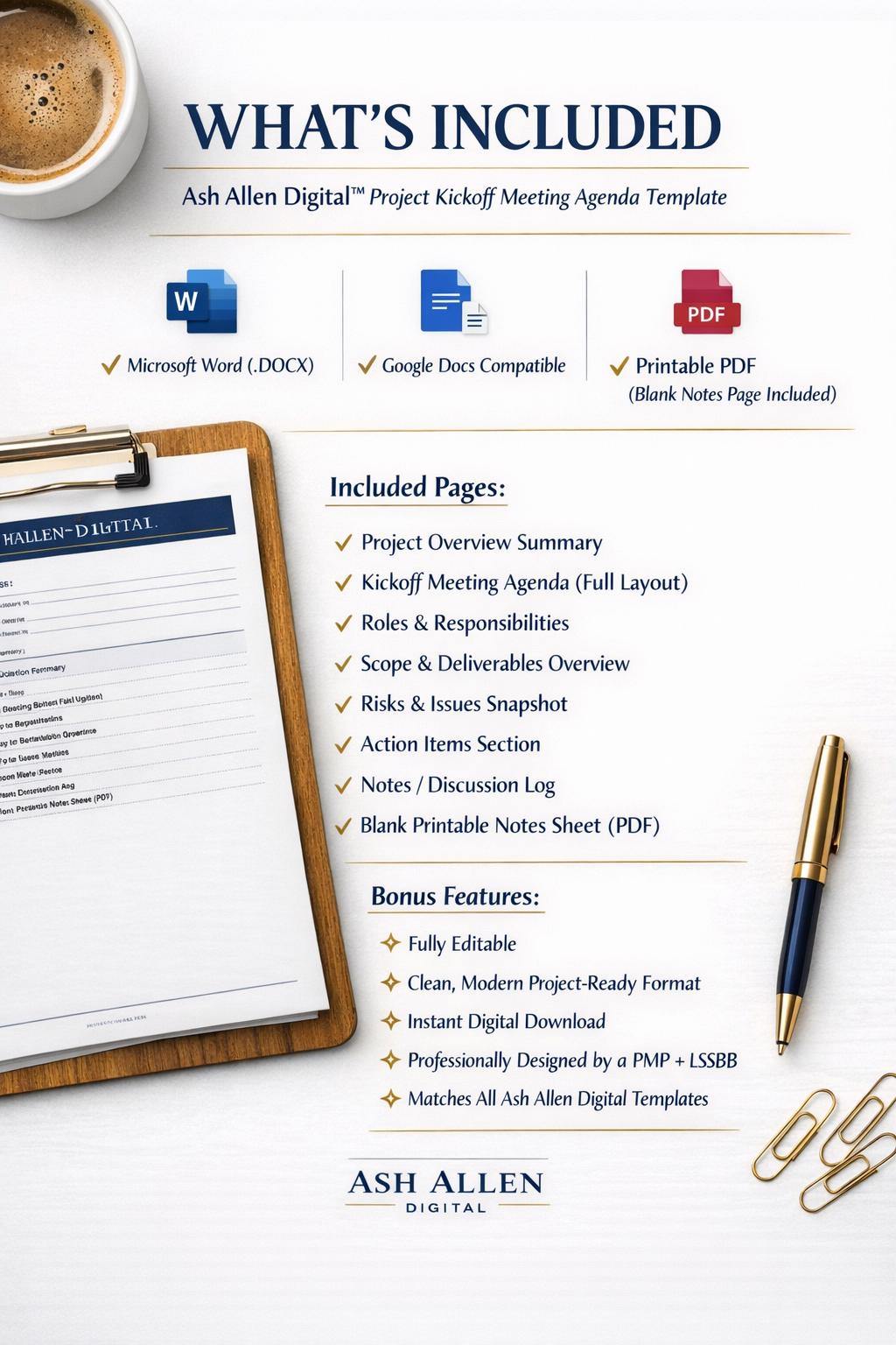 Project Kick-Off Meeting Agenda Template