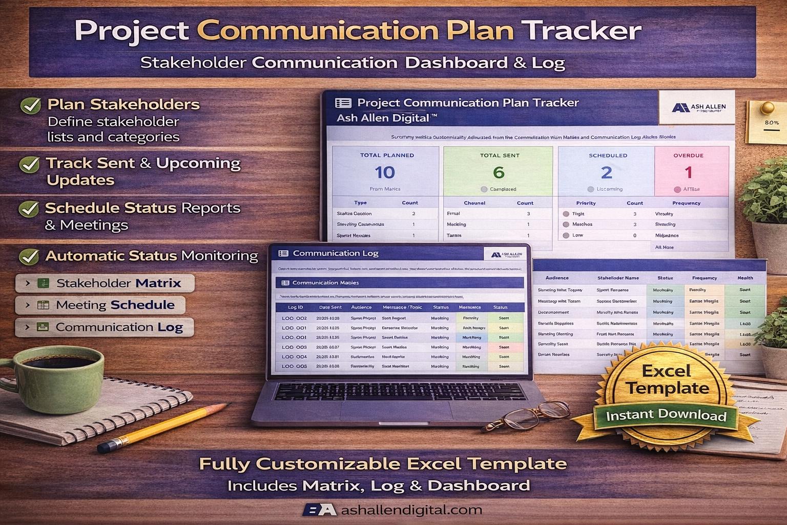 Project Communication Plan Excel Template
