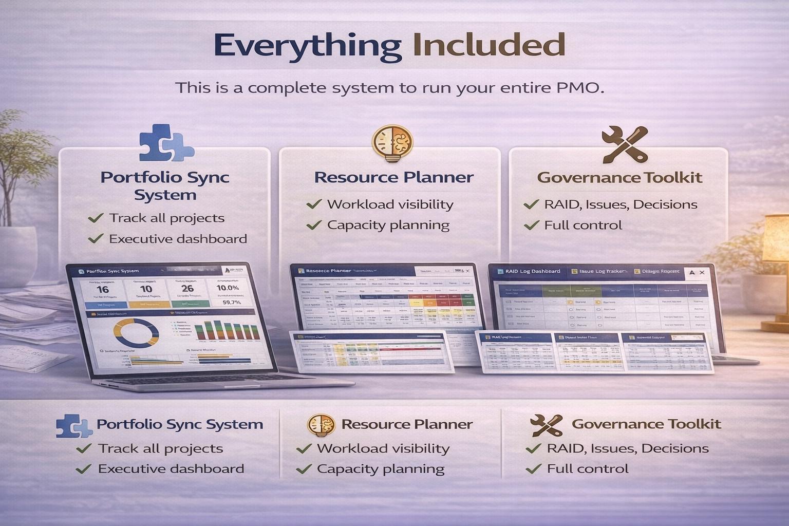 PMO Resource Dashboard Excel Bundle