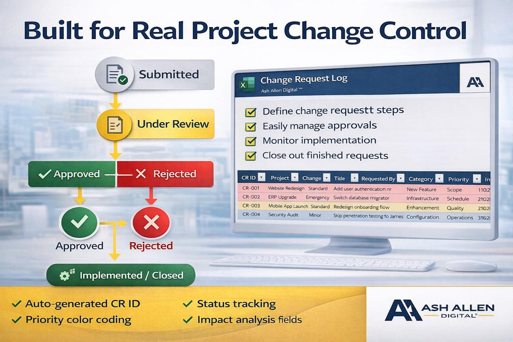 Excel Change Request Log Tracker
