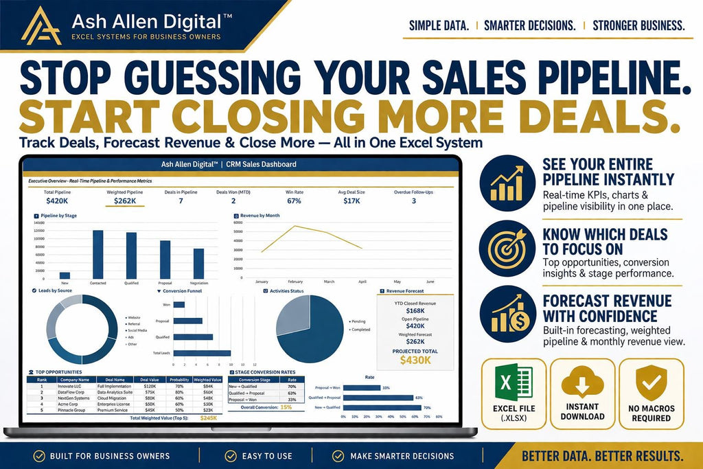 Sales CRM Excel Template