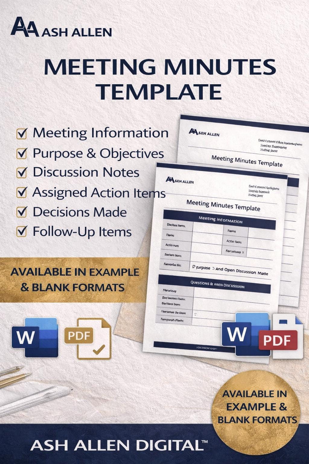 Meeting Minutes Template Bundle