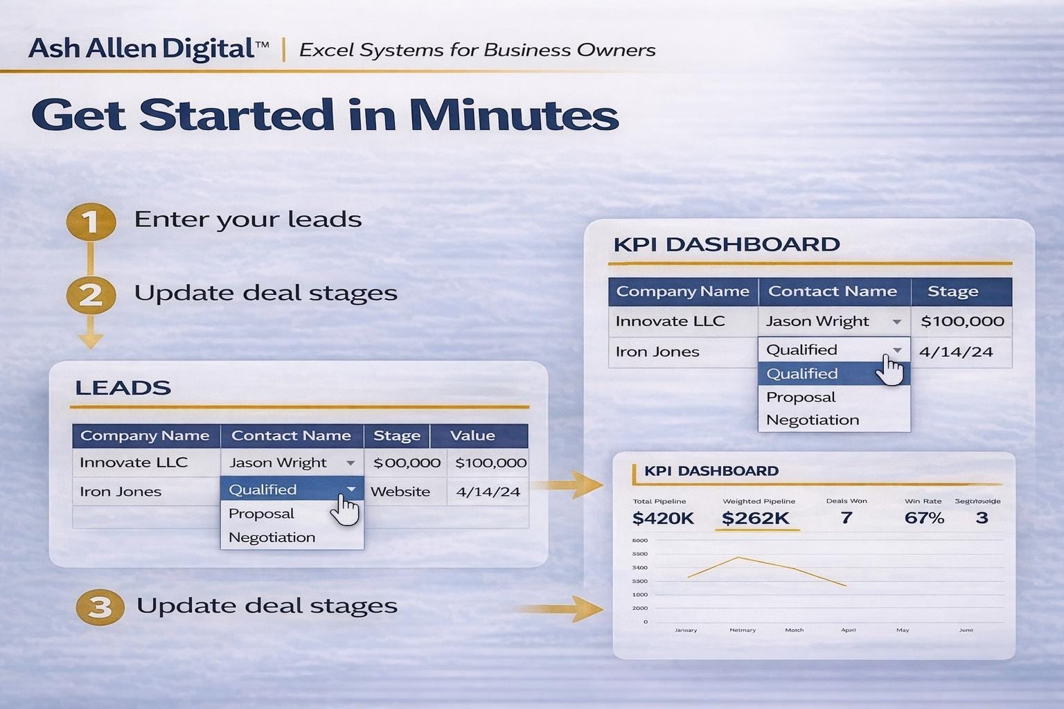 Sales CRM Excel Template