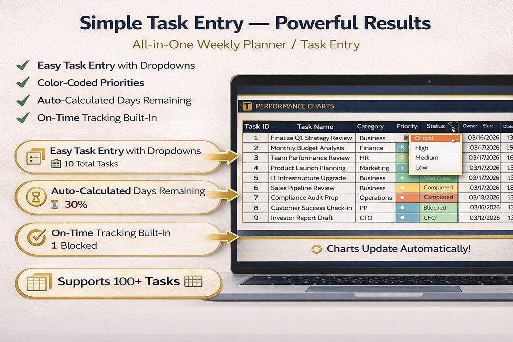 CEO Dashboard Excel Template