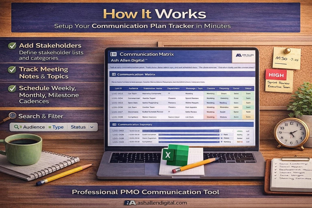 Project Communication Plan Excel Template