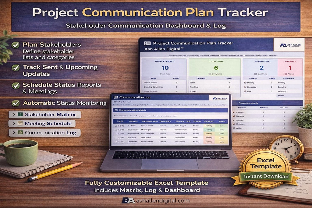 Project Communication Plan Excel Template