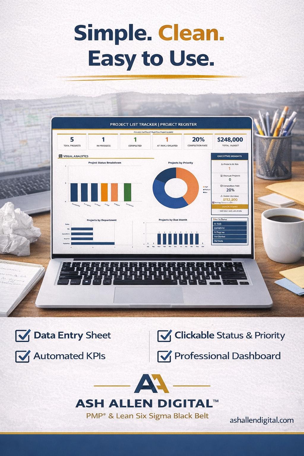 Project List Tracker Excel Template