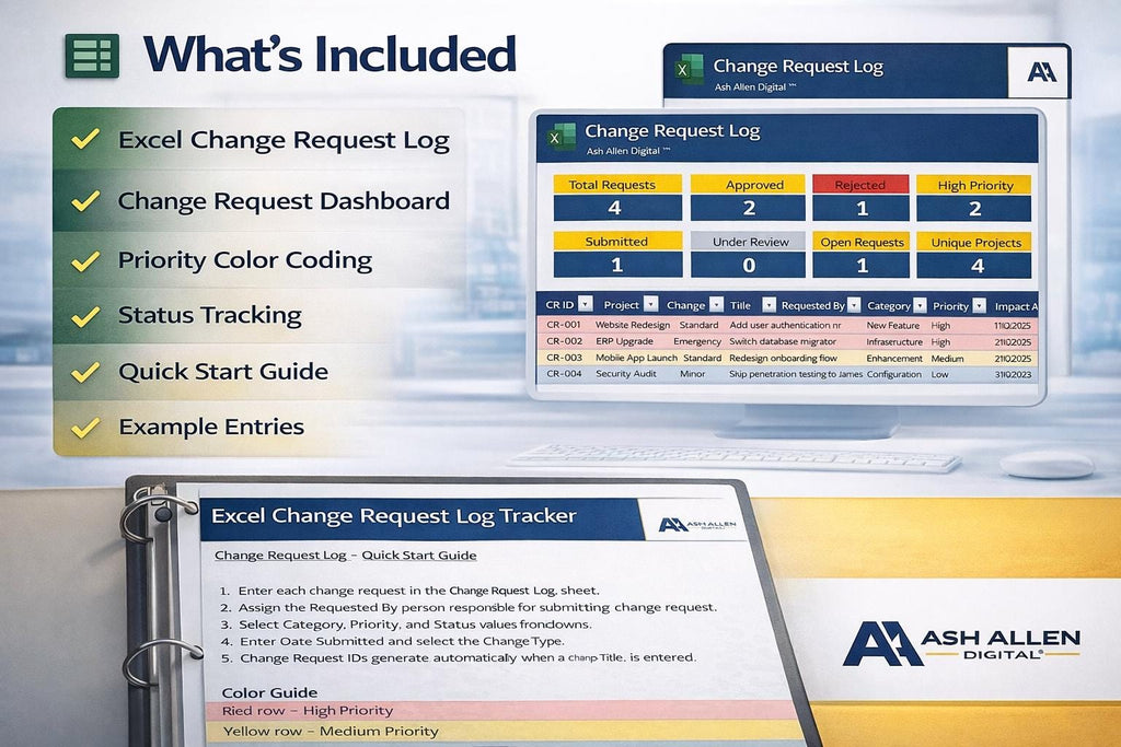 Excel Change Request Log Tracker