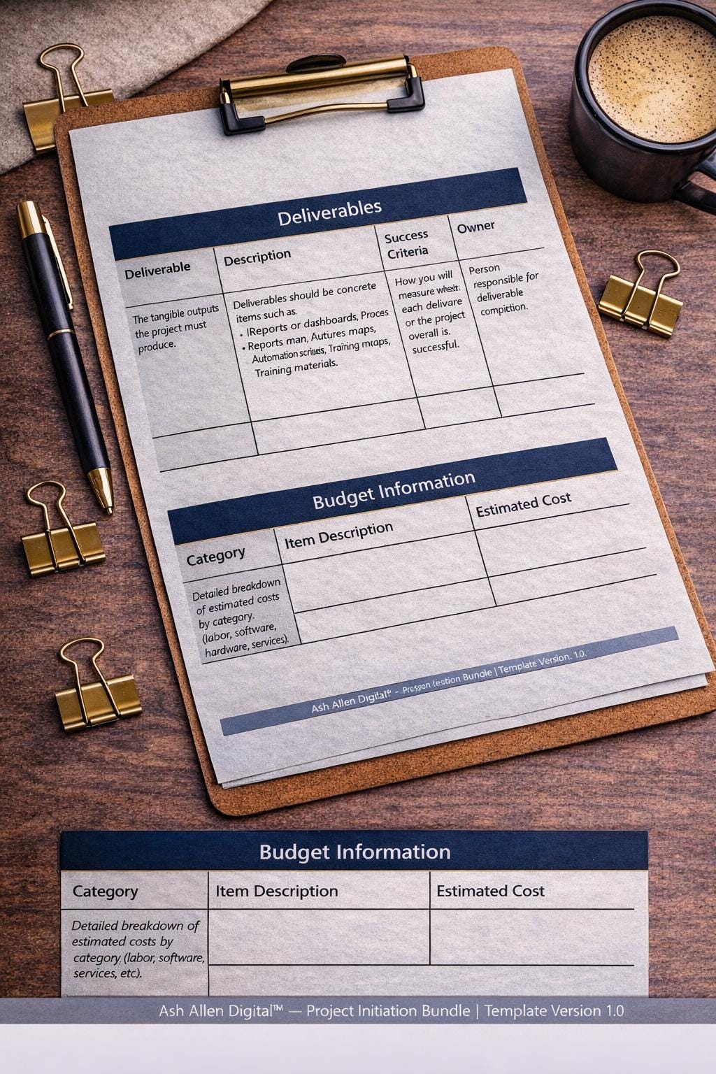 FREE Project Charter Template