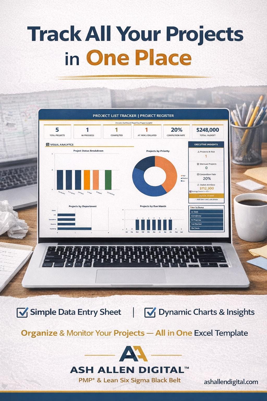 Project List Tracker Excel Template