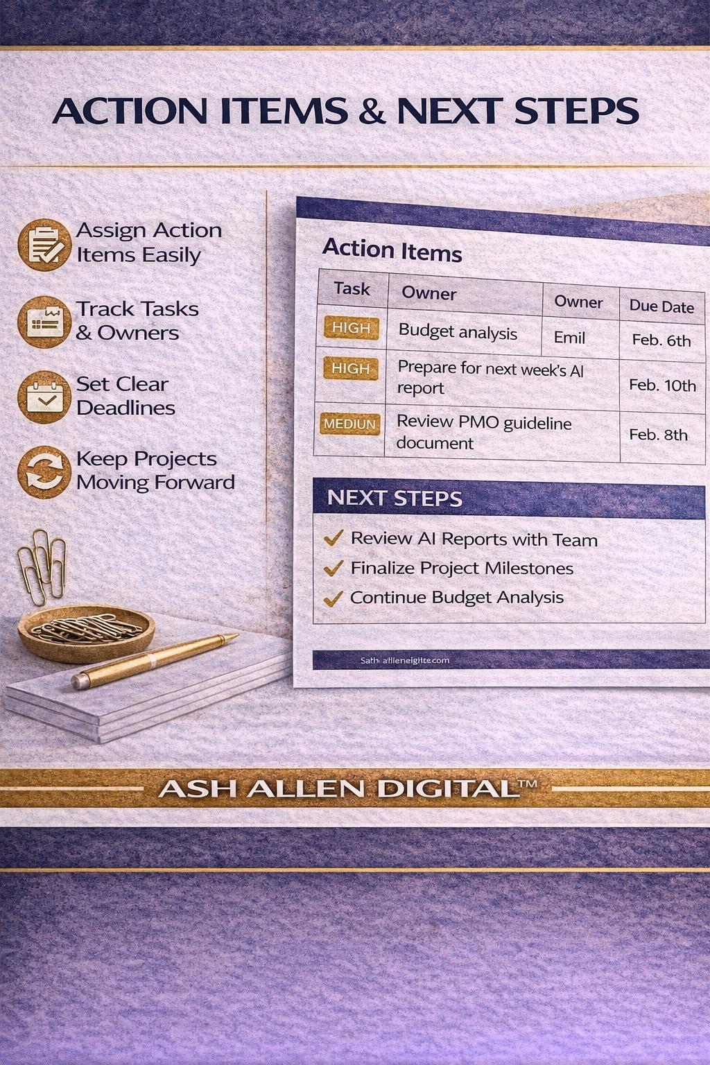 Weekly Project Status Report Template
